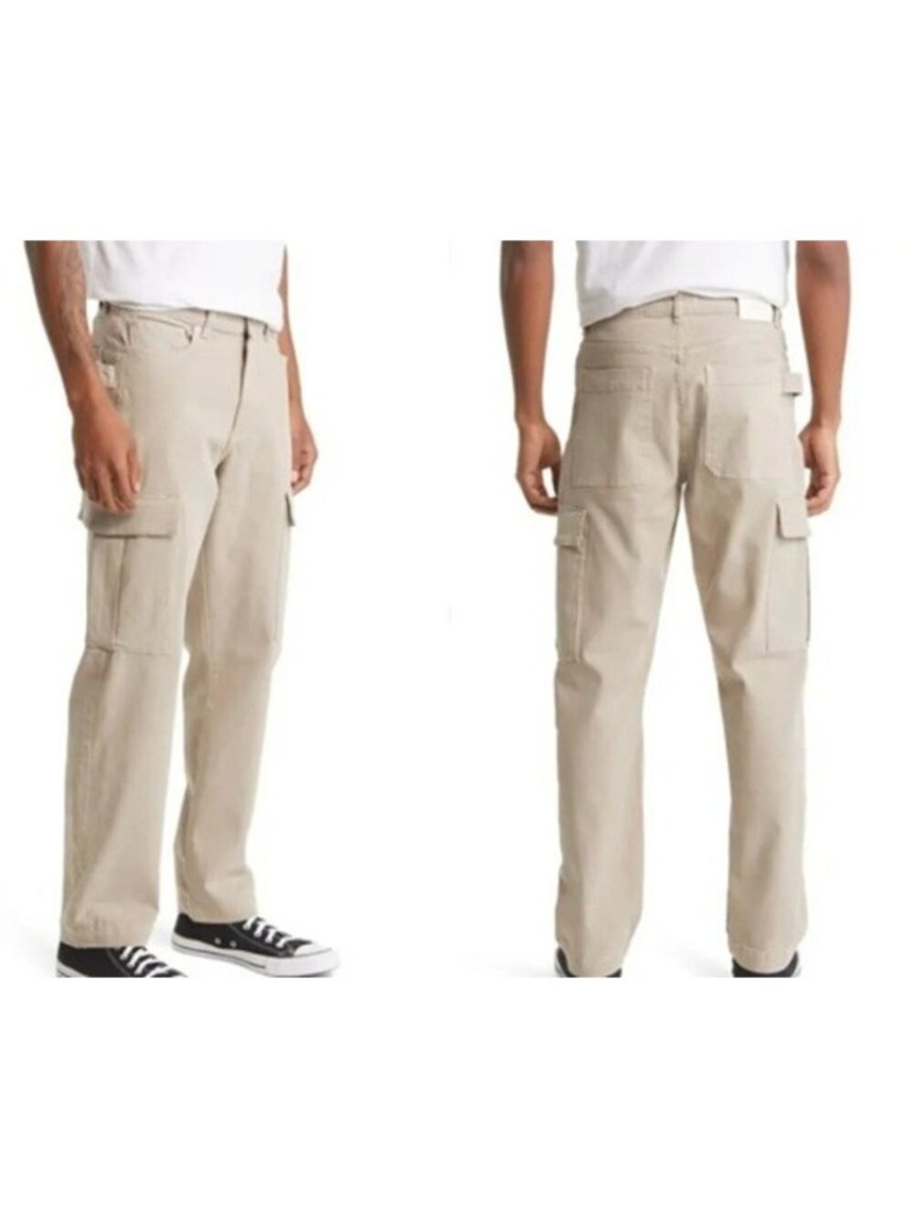 DL1961 Noah Tapered Straight Leg Cargo Pants Tan Actual 29x30 Tag 28x31 Stretch